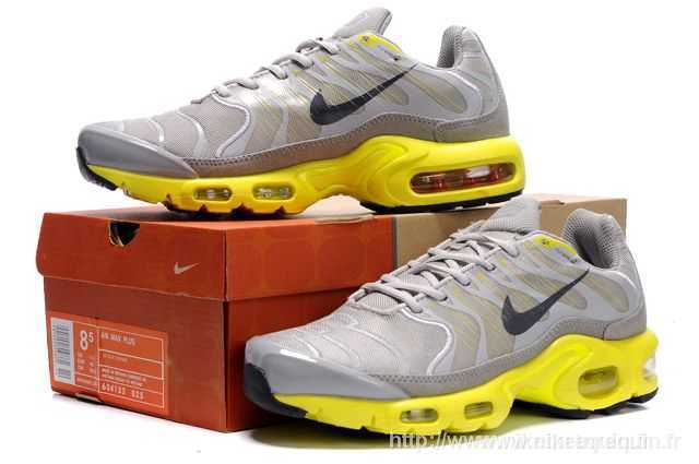 Nouvelle Nike Air Max Tn Chaussures Casual Gris Jaune